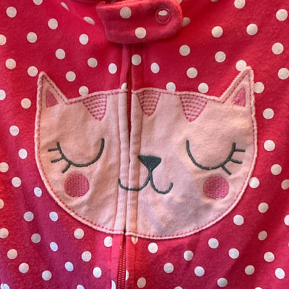 Simple Joys by Carter's Toddlers Snug-Fit Footed Cotton Pajamas, 3pk - Pink Cat - Picture 6 of 14